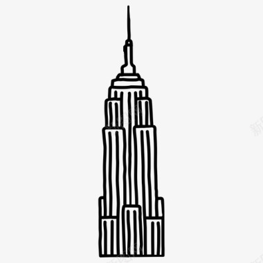 帝国大厦建筑纽约图标