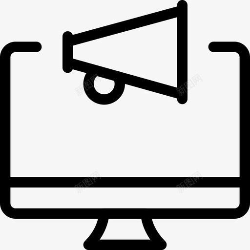 台式机商务和广告直线型svg_新图网 https://ixintu.com 台式机 商务 广告 直线 线型