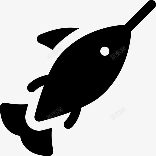 剑鱼海洋生物64填充svg_新图网 https://ixintu.com 剑鱼 海洋生物 填充