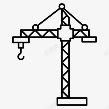 港口起重机建筑起重机起重机吊钩图标