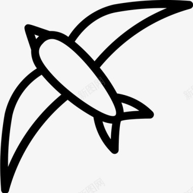 燕子鸟类自然图标