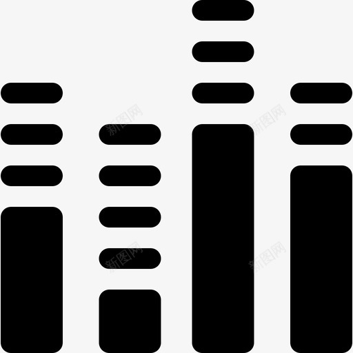 音效条音乐和视频应用程序3已填充svg_新图网 https://ixintu.com 音效 音乐 视频 应用程序 填充