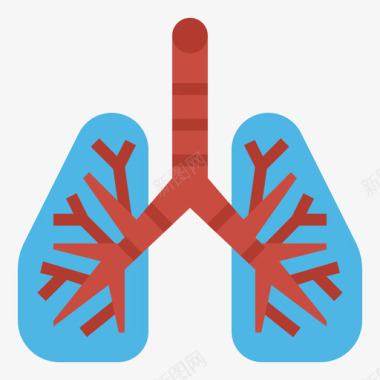 肺covid22扁平图标