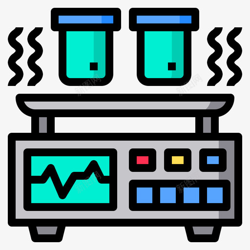 摇壶生物化学31线性颜色svg_新图网 https://ixintu.com 摇壶 生物化学 线性 颜色