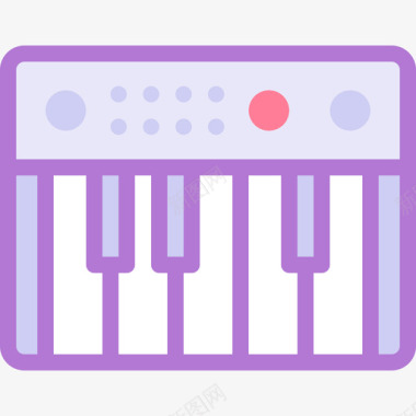 键盘音乐节65线性颜色图标