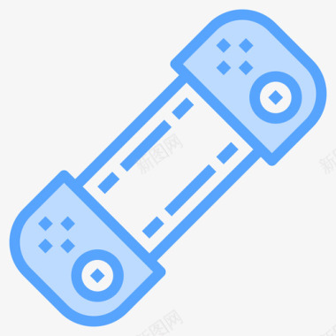 游戏机游戏控制器16蓝色图标