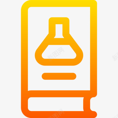 科学书籍78实验室线性颜色图标