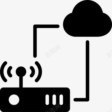 路由器云热点互联网图标
