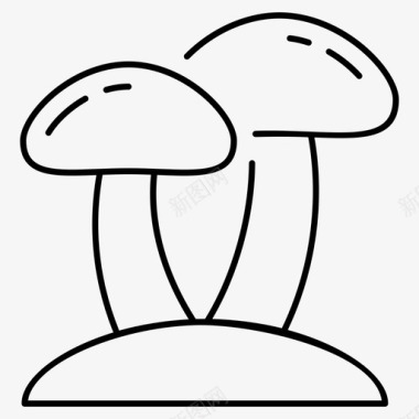蘑菇真菌牡蛎蘑菇图标