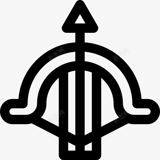 十字弓中世纪74直纹svg_新图网 https://ixintu.com 十字 中世纪 直纹