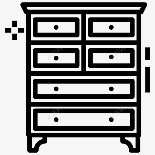 抽屉柜柜子室内装饰svg_新图网 https://ixintu.com 抽屉 柜子 室内装饰 成套 家具 向量 图标