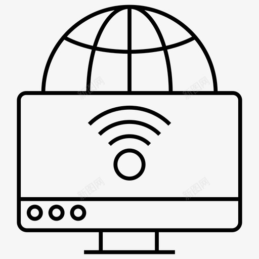 互联网连接互联网接入wifisvg_新图网 https://ixintu.com 互联网 连接 接入 wifi 无线网络 网络 通信线路 图标