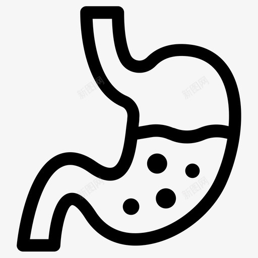 胃腹胀消化系统svg_新图网 https://ixintu.com 腹胀 消化系统 胃肠 病学 器官