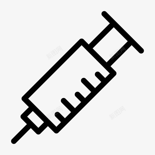 注射剂量针头svg_新图网 https://ixintu.com 剂量 医疗卫生 卡通 注射 注射器 疫苗 符号 针头
