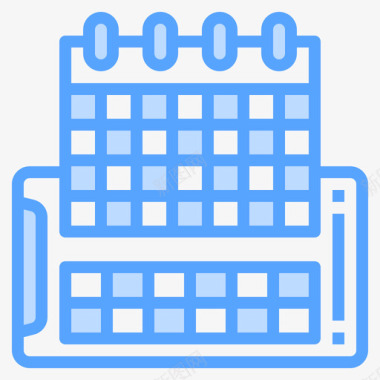 日历智能手机应用程序21蓝色图标