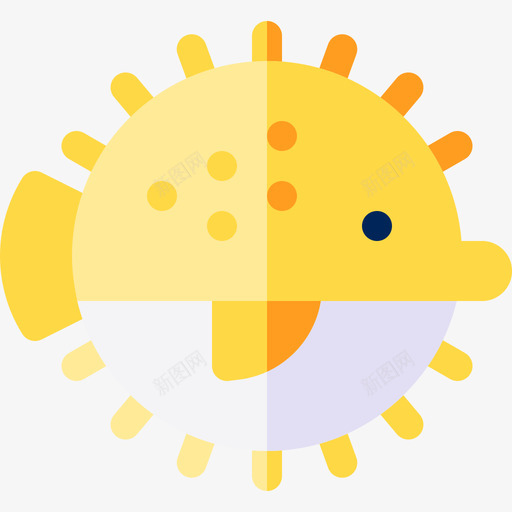 河豚海洋5扁平svg_新图网 https://ixintu.com 河豚 海洋 扁平