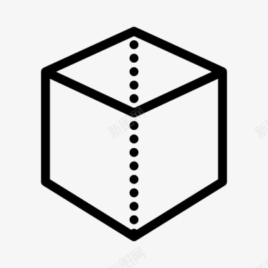 盒子形状艺术设计图标