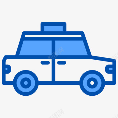 出租车夏季21蓝色图标