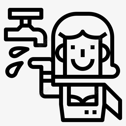 洗手洗手39线性svg_新图网 https://ixintu.com 洗手 线性