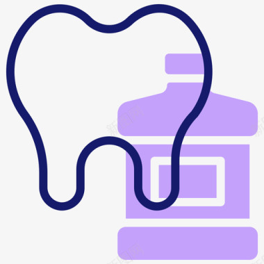 牙科医院100线性颜色图标