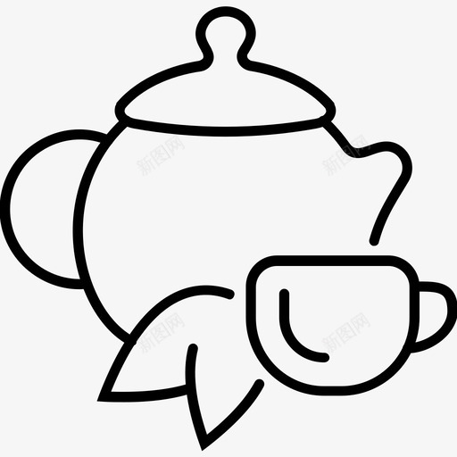 茶红茶咖啡svg_新图网 https://ixintu.com 红茶 咖啡 杯子 茶壶 健康 美丽