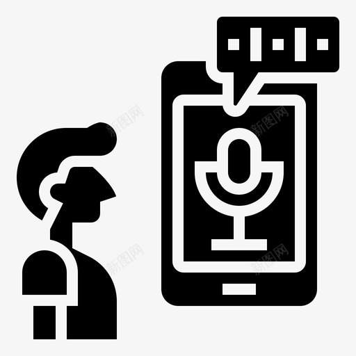 语音识别设备应用程序智能手机svg_新图网 https://ixintu.com 语音 识别 设备 应用程序 智能 手机 字形
