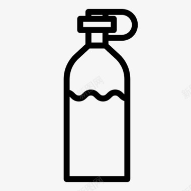 水瓶饮料瑜伽图标