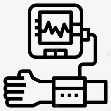 血压健康112线性图标
