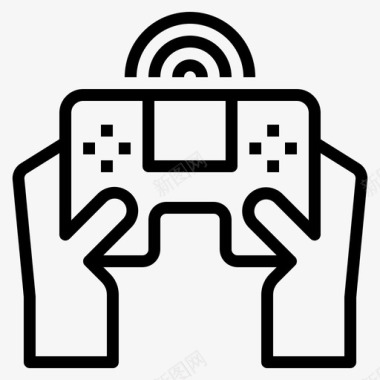 游戏游戏控制器13线性图标