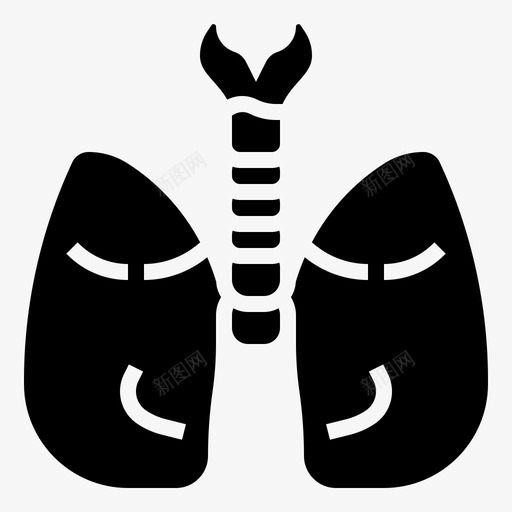 肺呼吸氧气svg_新图网 https://ixintu.com 呼吸 氧气 气管 人体 器官