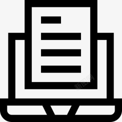 在家线上办公笔记本电脑在家办公72线性高清图片