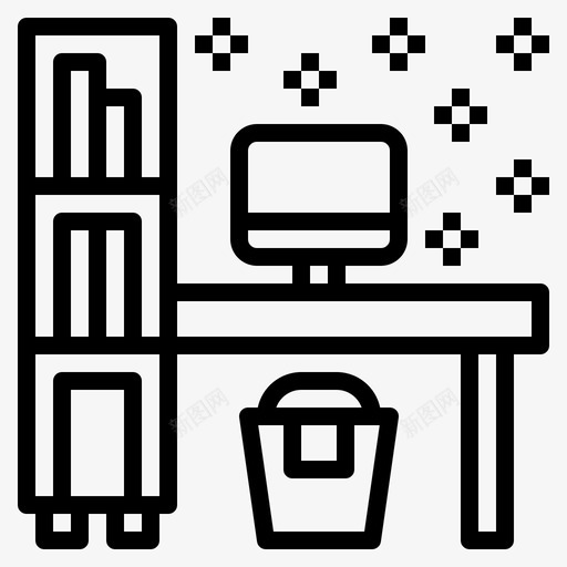 书架清洁160线性svg_新图网 https://ixintu.com 书架 清洁 线性