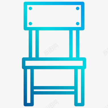 椅子家具及装饰3线性坡度图标