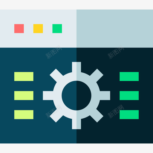 网络设置在线营销51扁平svg_新图网 https://ixintu.com 网络 设置 在线 营销 扁平