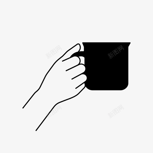 快乐杯咖啡咖啡杯svg_新图网 https://ixintu.com 快乐 咖啡 咖啡杯 杯子 手拿 东西
