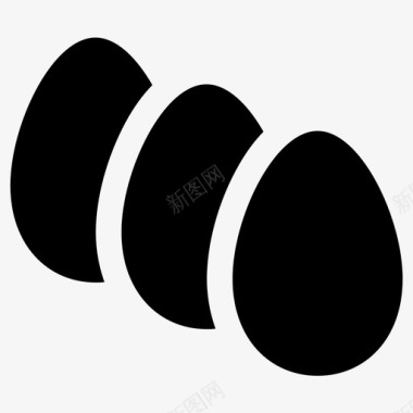 鸡蛋复活节彩蛋蛋壳图标