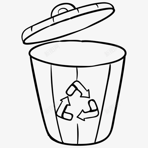 回收垃圾生态环境回收站svg_新图网 https://ixintu.com 回收 垃圾 生态环境 回收站 容器 垃圾箱 一组 自然 生态 轮廓 向量