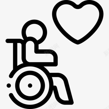 残疾人残疾人援助23直系图标