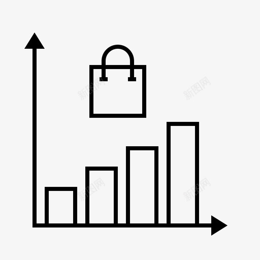 销售图表图表增加svg_新图网 https://ixintu.com 图表 销售 增加 购物 网上购物