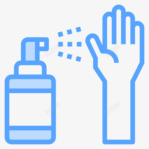 清洁喷雾洗手液3蓝色svg_新图网 https://ixintu.com 清洁 喷雾 洗手 蓝色