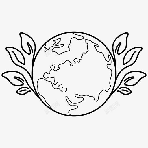 全球生态学地球树叶svg_新图网 https://ixintu.com 全球 生态学 地球 树叶 世界