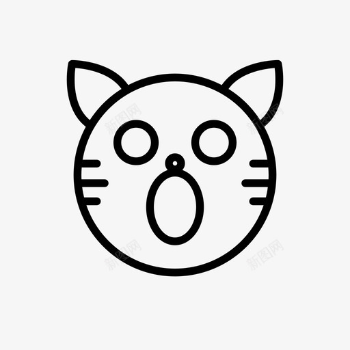 老虎惊讶可爱svg_新图网 https://ixintu.com 老虎 表情 惊讶 可爱 害怕 1行