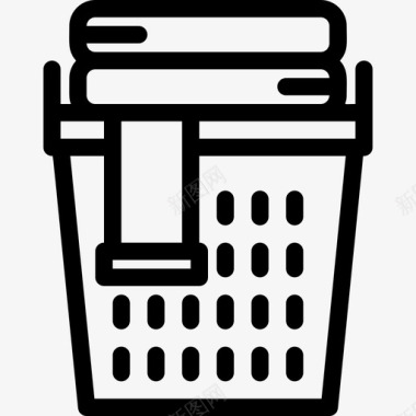 洗衣篮清洁脏衣服图标