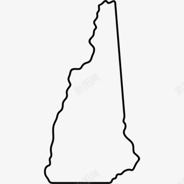 新罕布什尔州美国地图图标