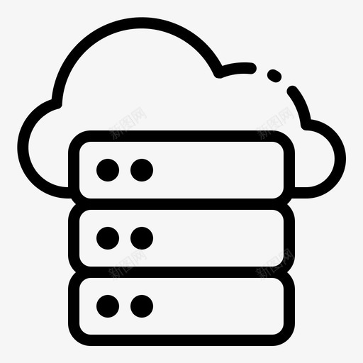 云数据网络存储svg_新图网 https://ixintu.com 数据 网页 设计开发 网络 存储