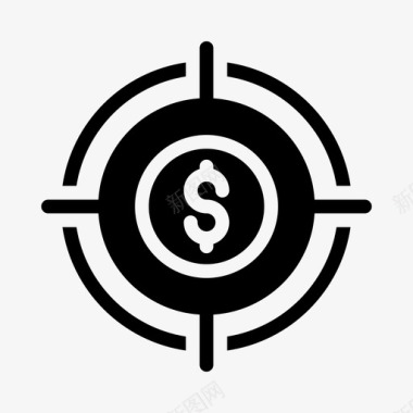 目标美元财务目标图标