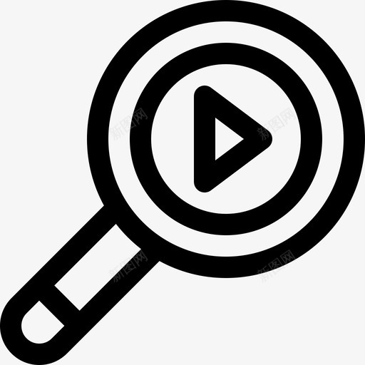 搜索音乐和视频应用程序4线性svg_新图网 https://ixintu.com 搜索 音乐 视频 应用程序 线性