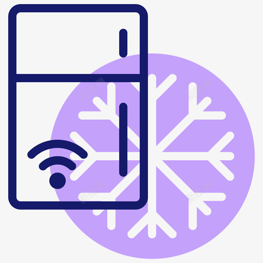 冰箱智能家居系统1线性颜色svg_新图网 https://ixintu.com 冰箱 智能家居 系统 线性 颜色