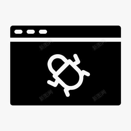 病毒浏览器网络安全字形svg_新图网 https://ixintu.com 病毒 浏览器 网络安全 字形