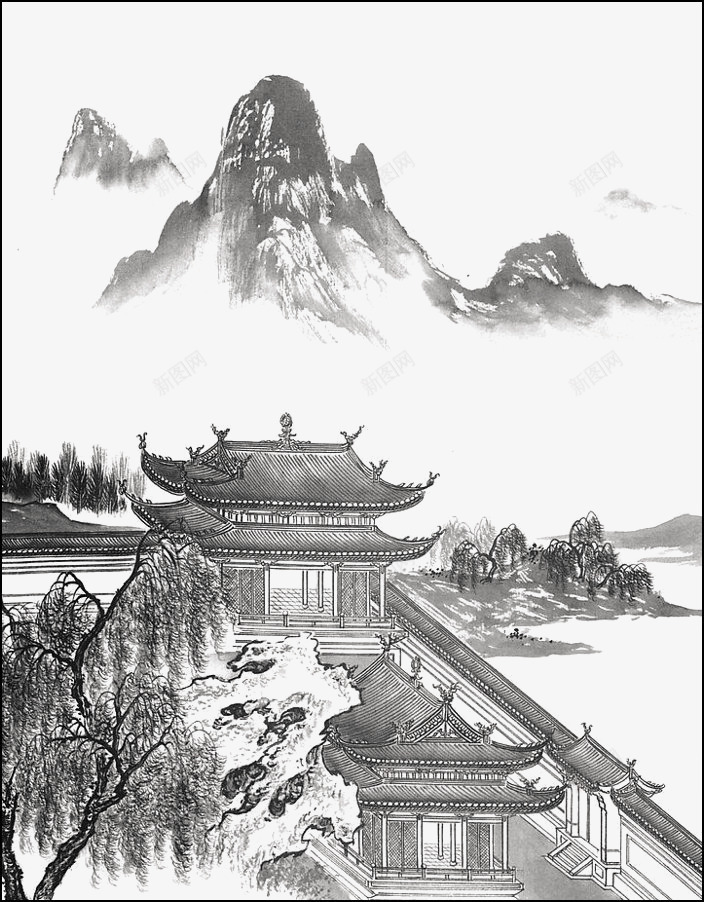 中国古风水墨山水免扣透明插画后期美化PS设计115png免抠素材_新图网 https://ixintu.com 中国 古风 水墨 山水 免扣 透明 插画 后期 美化 PS 设计